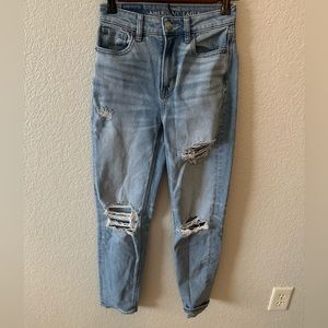 american eagle mom jeans size 000